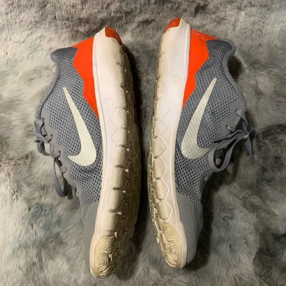 Nike Grey and Orange Sneakers